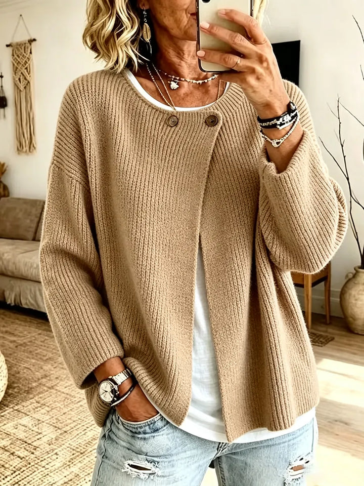 Anisa - Cardigan in maglia con dettagli di bottoni dalla vestibilità rilassata