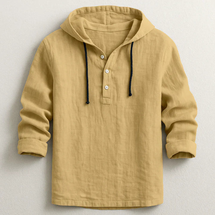 Beckford - camicia in lino traspirante con cappuccio