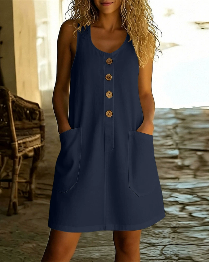 Katelin - abito estivo con bottoni