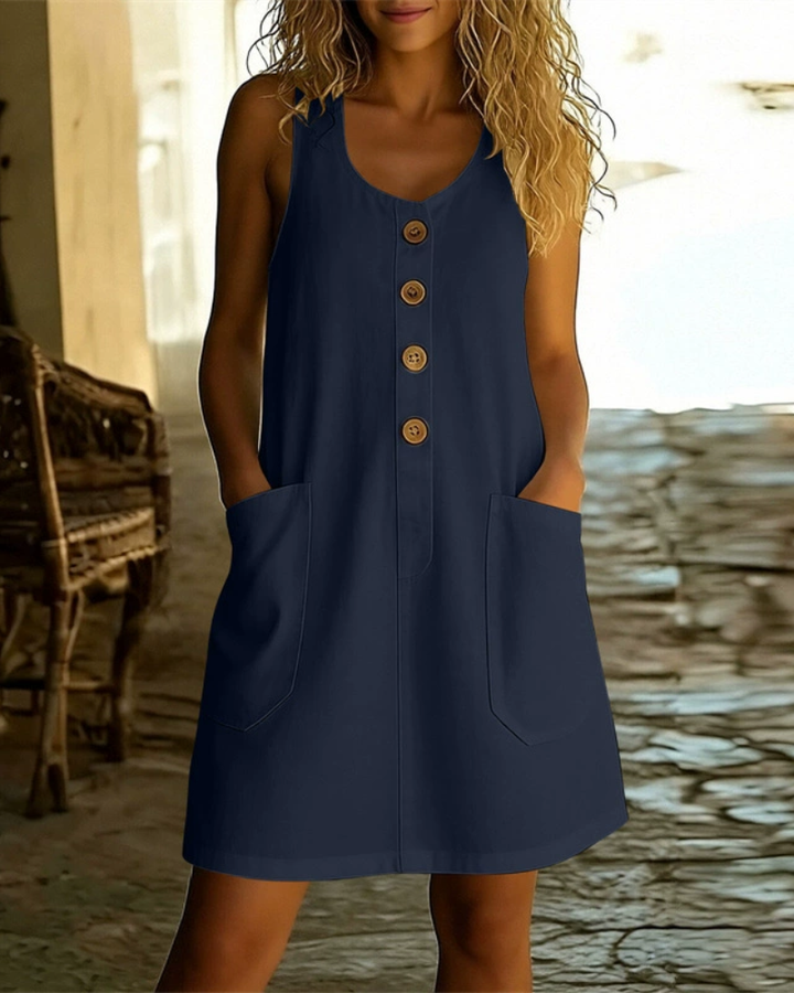 Katelin - abito estivo con bottoni