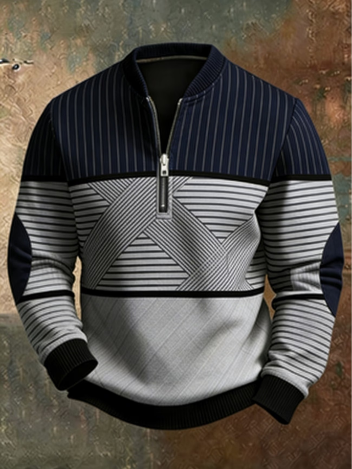 Anvar - Maglione a mezza zip dal tocco morbido