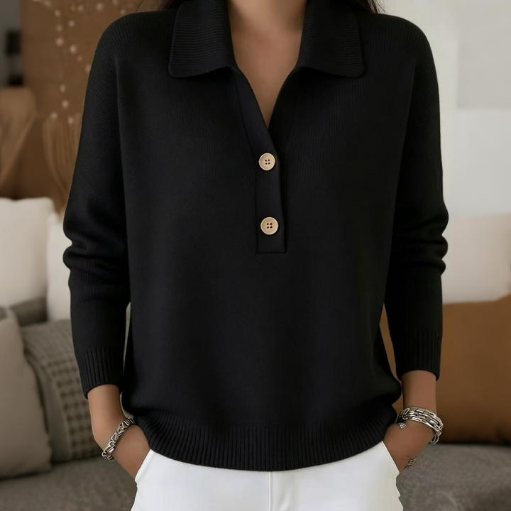 Belisara - Maglione con scollo a V dal tocco morbido