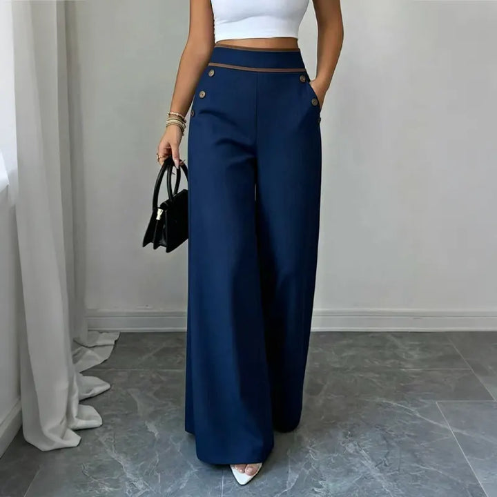 Oriessa - Pantaloni a vita alta stile marinaio