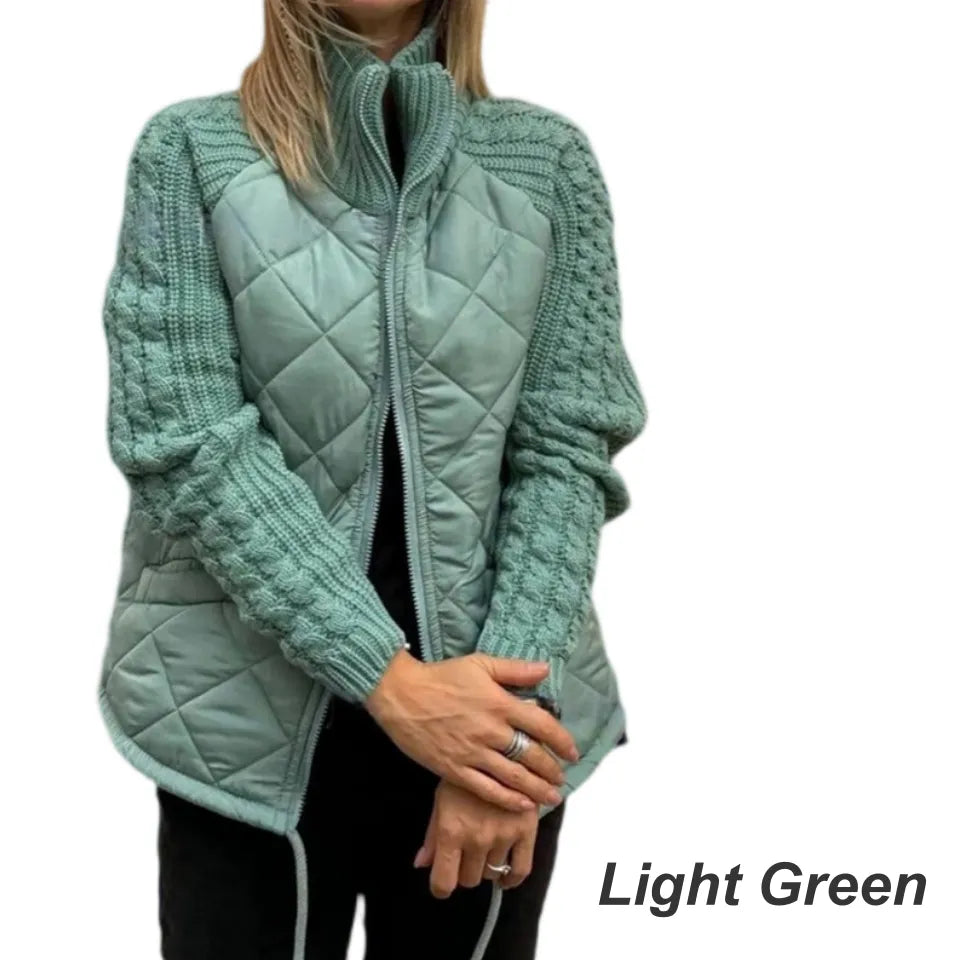Corisanna - Giacca in maglia calda con zip frontale
