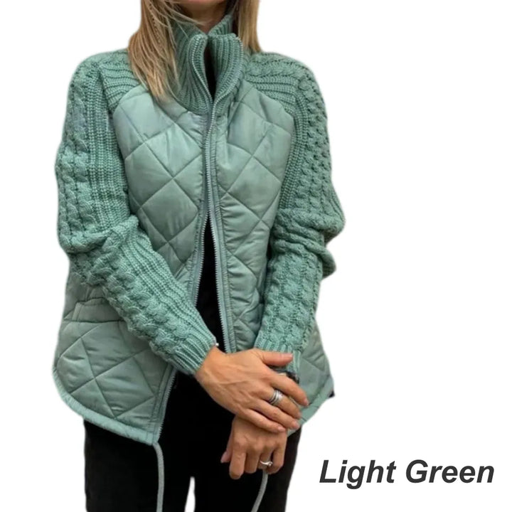 Corisanna - Giacca in maglia calda con zip frontale