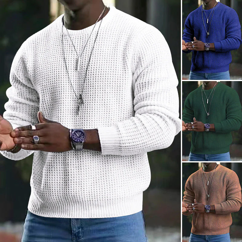 Beorn - Maglione girocollo a maniche lunghe testurizzato