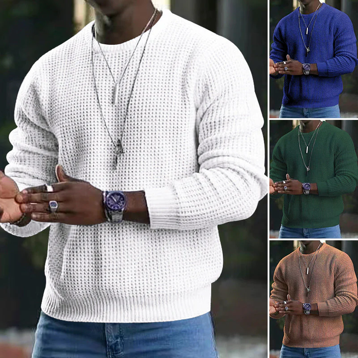 Beorn - Maglione girocollo a maniche lunghe testurizzato