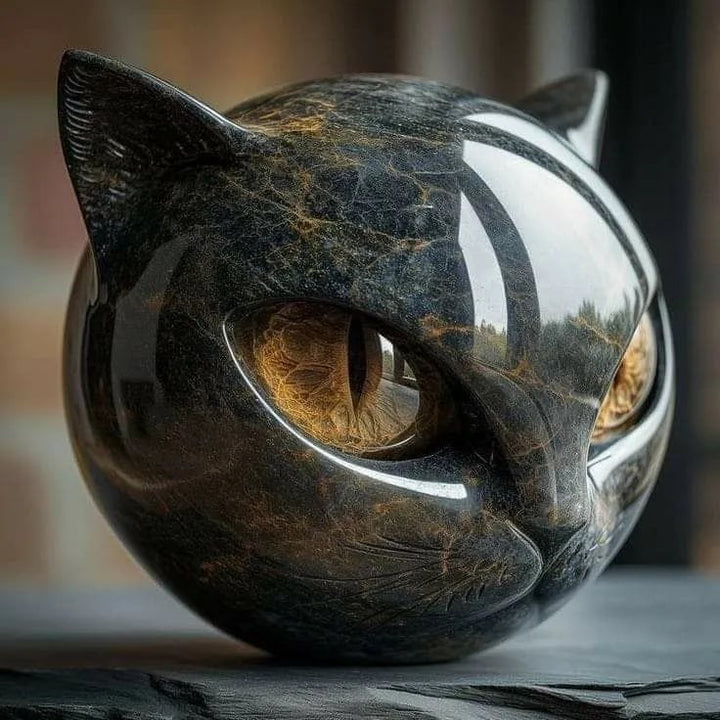 Bellanora - ornamento scultoreo a testa di gatto