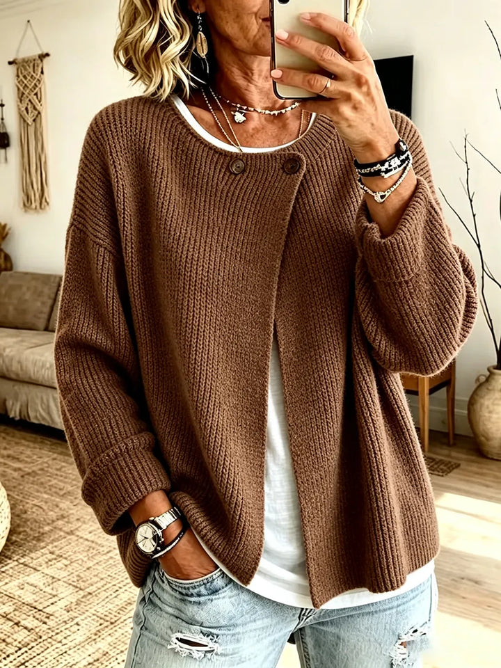Anisa - Cardigan in maglia con dettagli di bottoni dalla vestibilità rilassata
