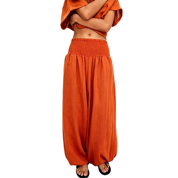 Anavie - Pantaloni harem effetto soft touch