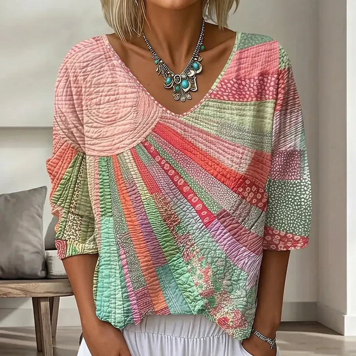 Genevielle - Blusa boho testurizzata