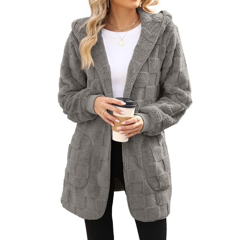 Zinnabelle - Cardigan con cappuccio effetto peluche
