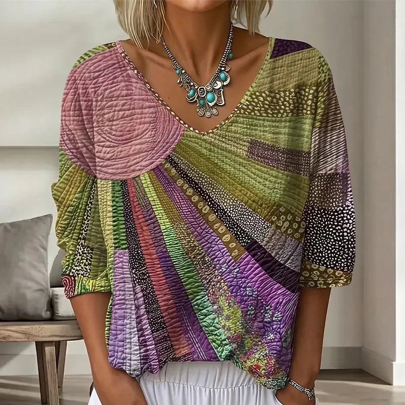 Genevielle - Blusa boho testurizzata