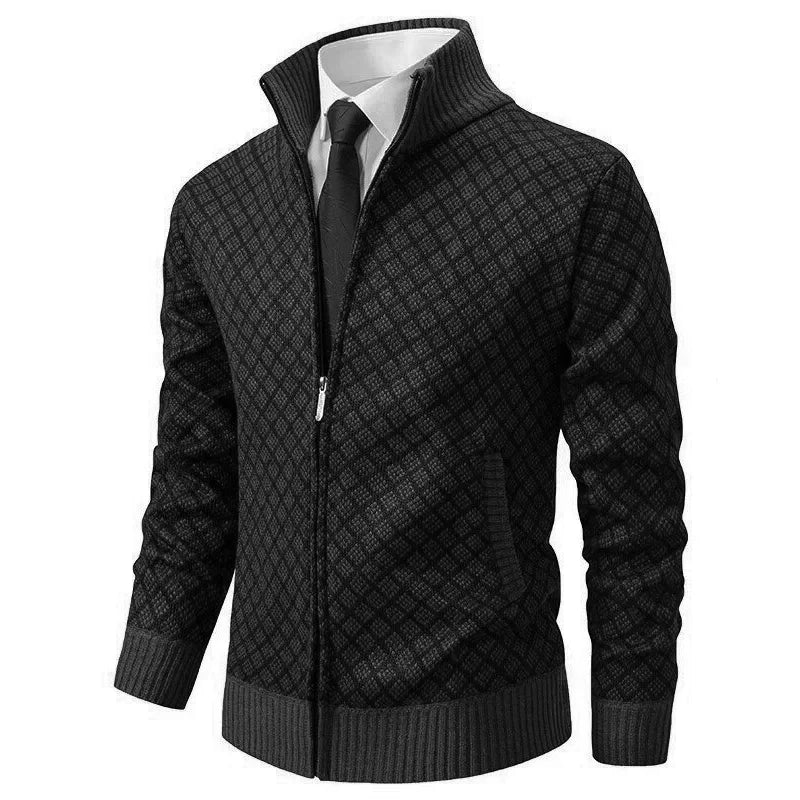 Aris - Cardigan a fantasia con zip frontale