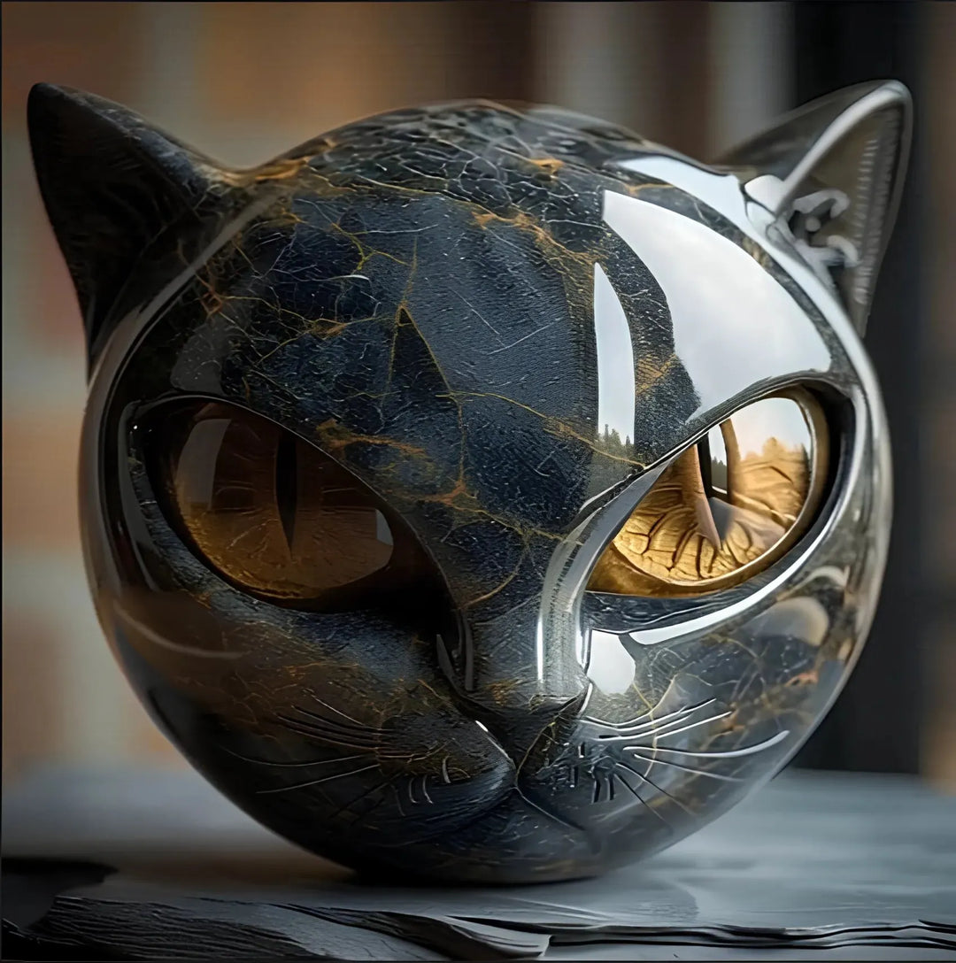 Bellanora - ornamento scultoreo a testa di gatto