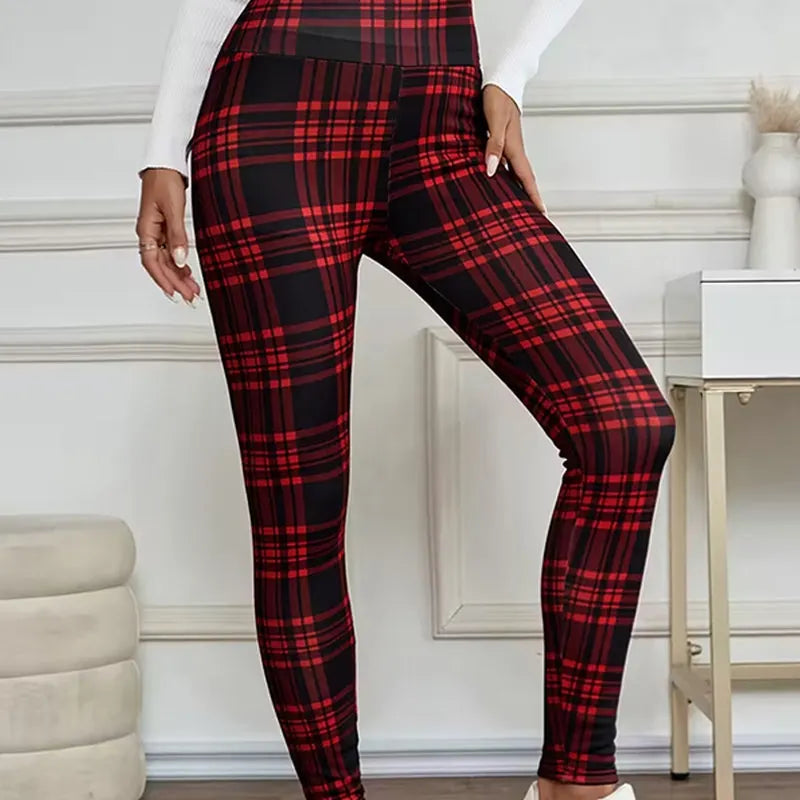 Estelyn - Leggings stretch a quadri classici