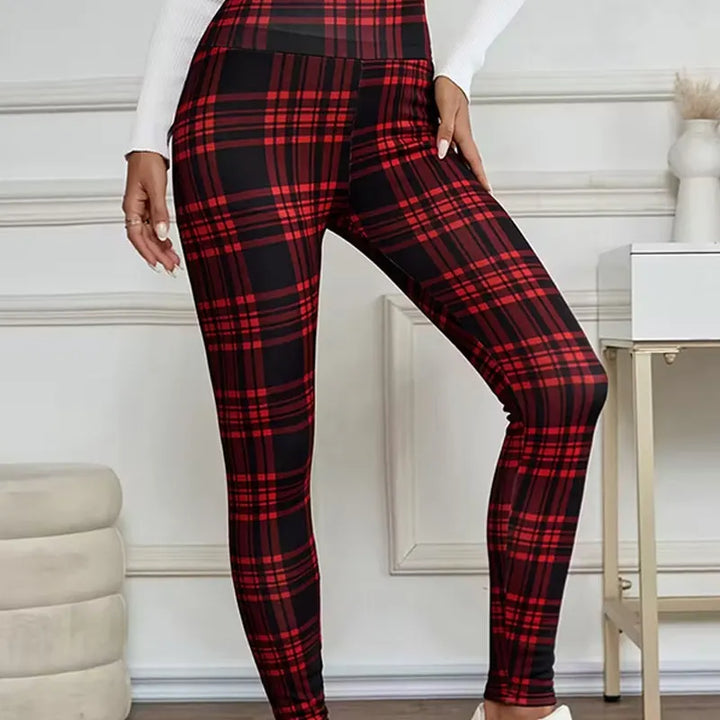 Estelyn - Leggings stretch a quadri classici