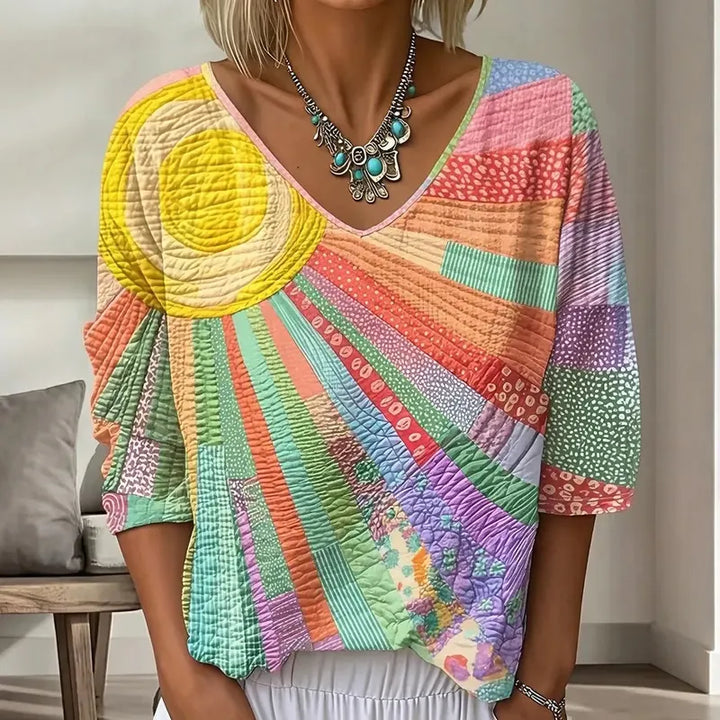 Genevielle - Blusa boho testurizzata