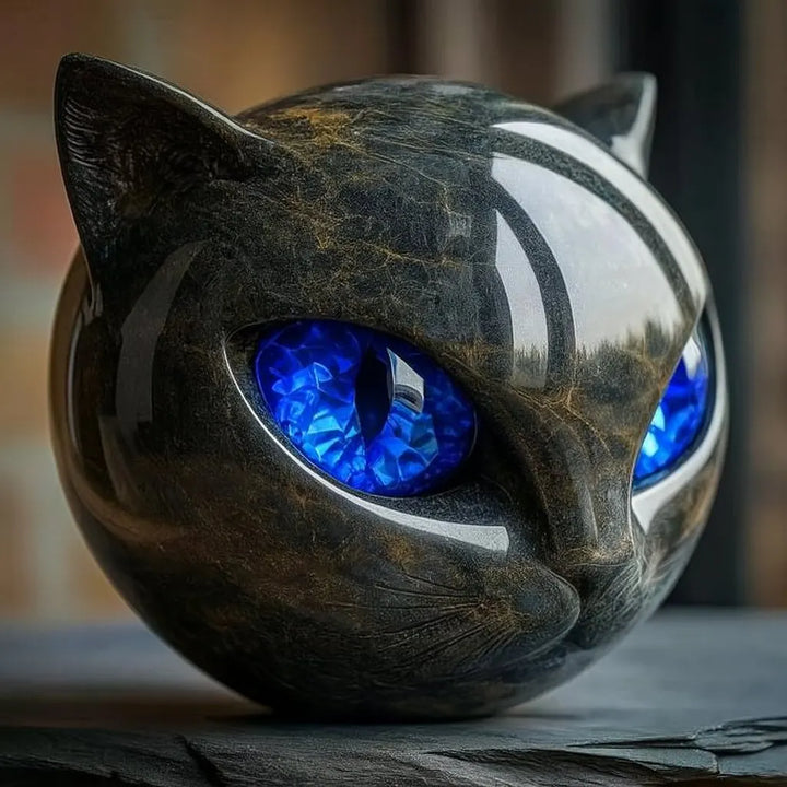 Bellanora - ornamento scultoreo a testa di gatto