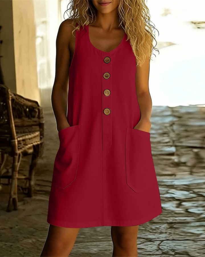 Katelin - abito estivo con bottoni