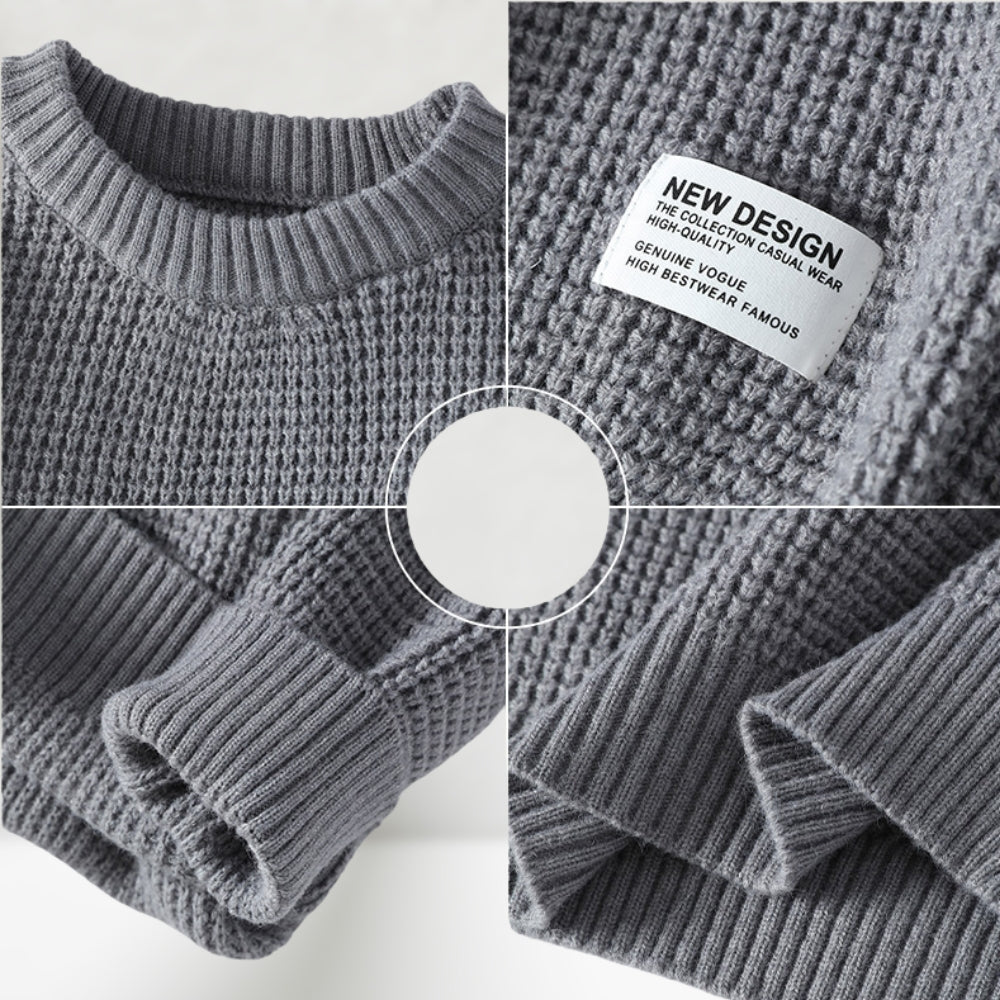 Eldric - Maglione girocollo a nido d’ape