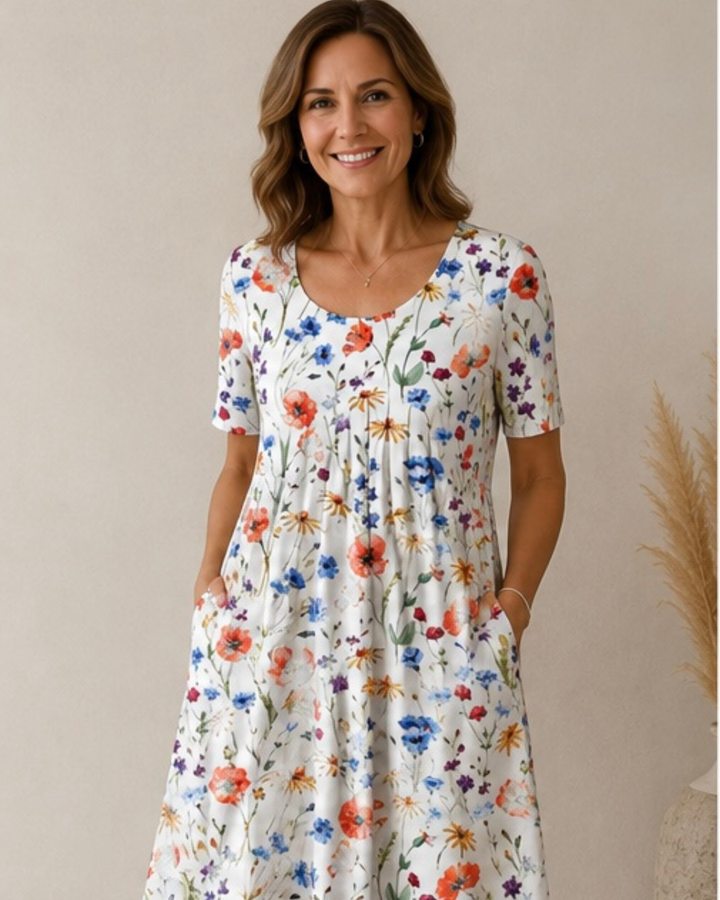 Ailith - Abito drappeggiato soft touch