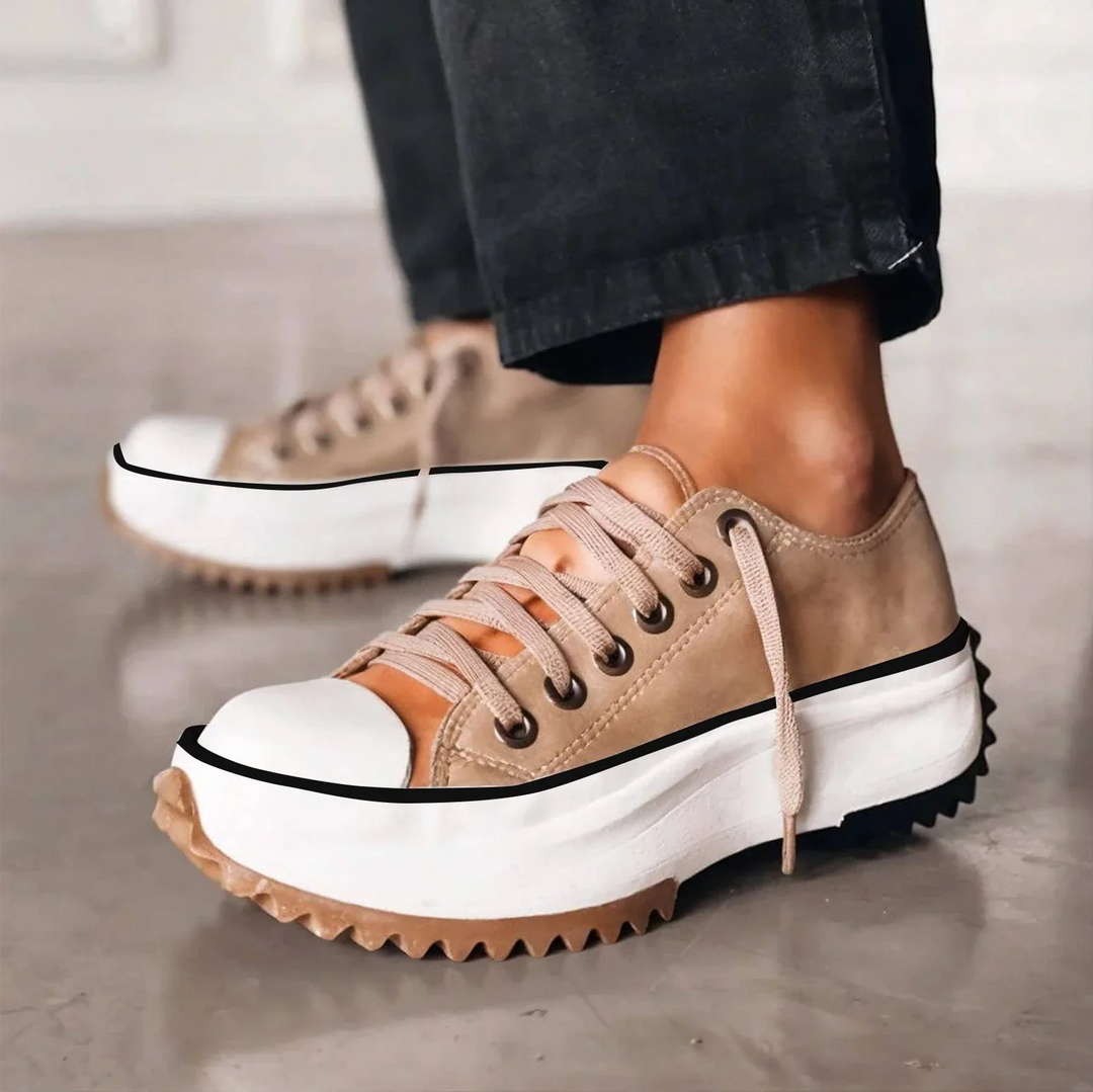 Viveca - Sneakers platform imbottite con lacci