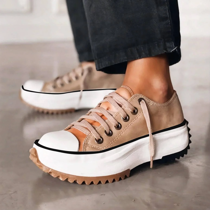 Viveca - Sneakers platform imbottite con lacci