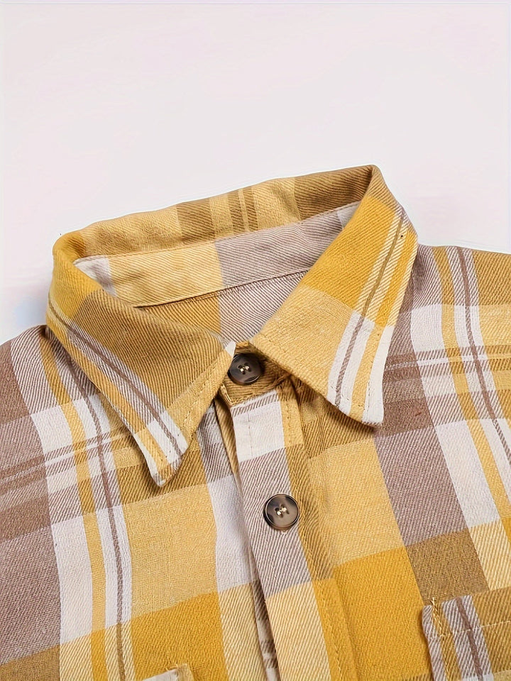 Annora - Sovracamicia a quadri spazzolata casual