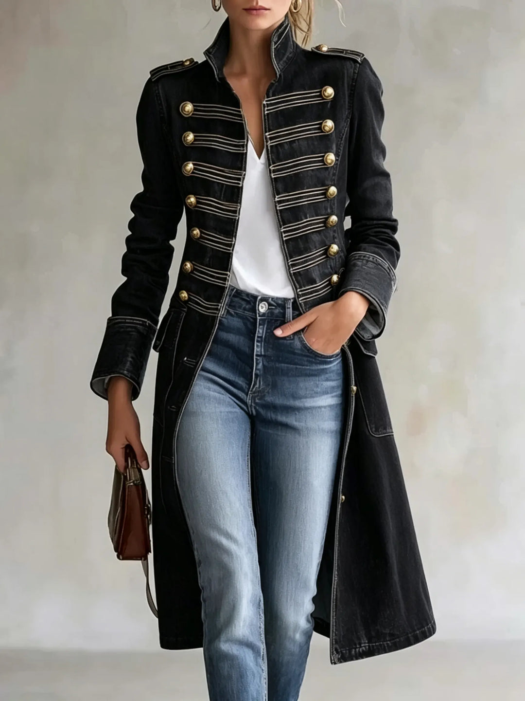 Carisanne - Cappotto militare lungo pesante