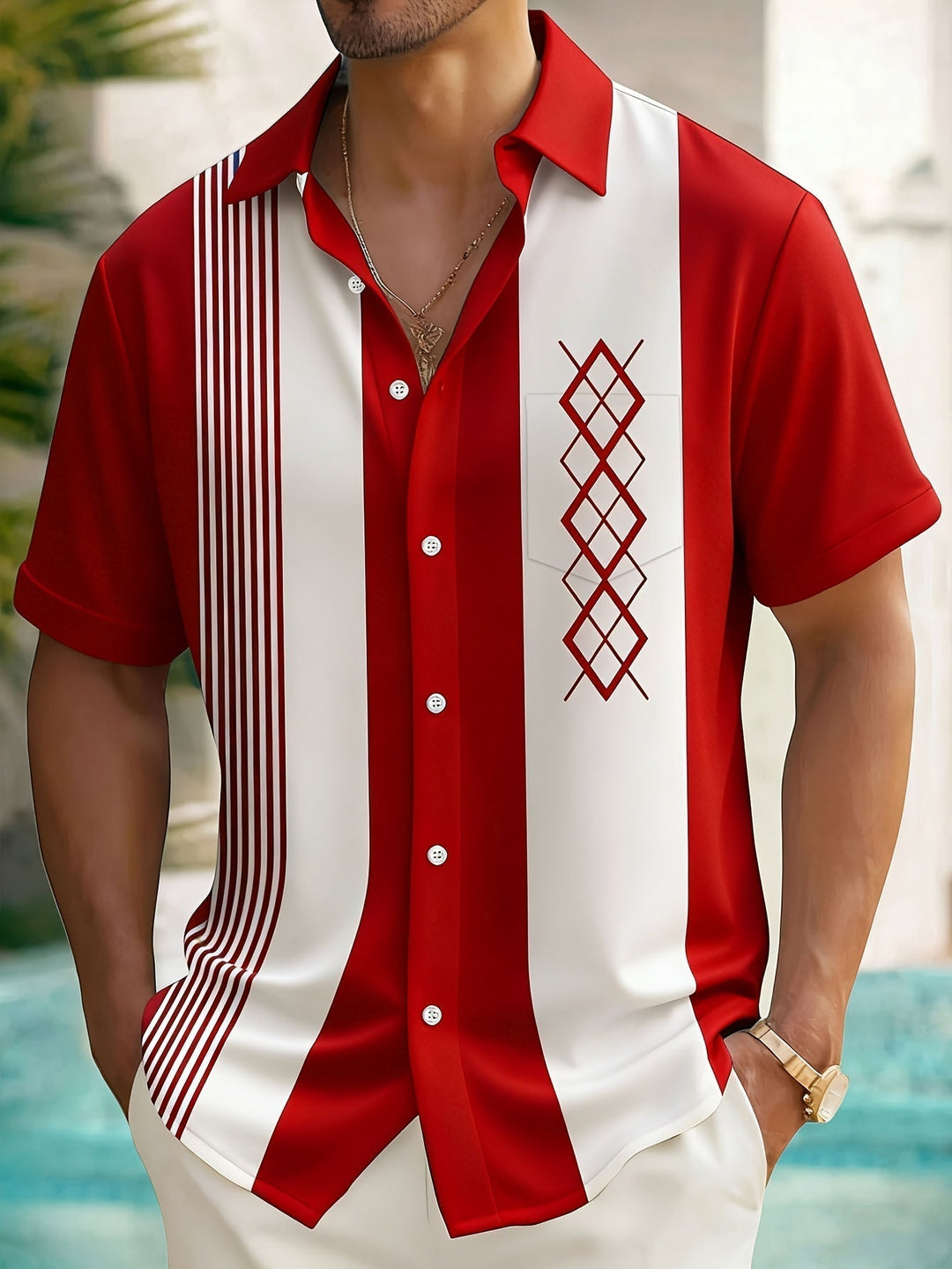 Morpeth - Camicia a righe vintage con bottoni