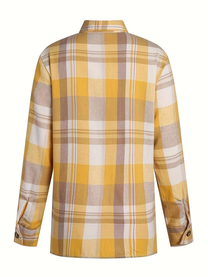 Annora - Sovracamicia a quadri spazzolata casual