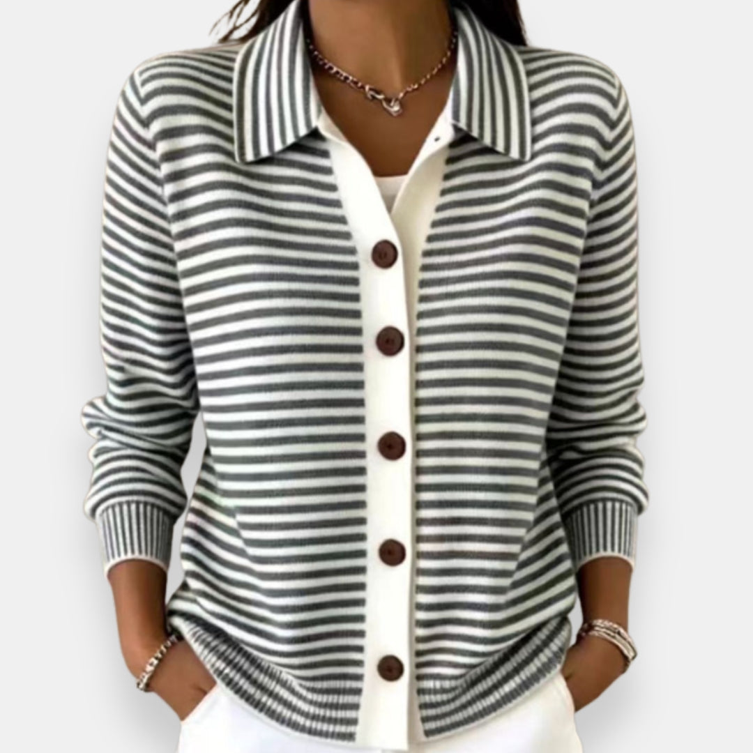 Briana - Cardigan a righe dal tocco morbido
