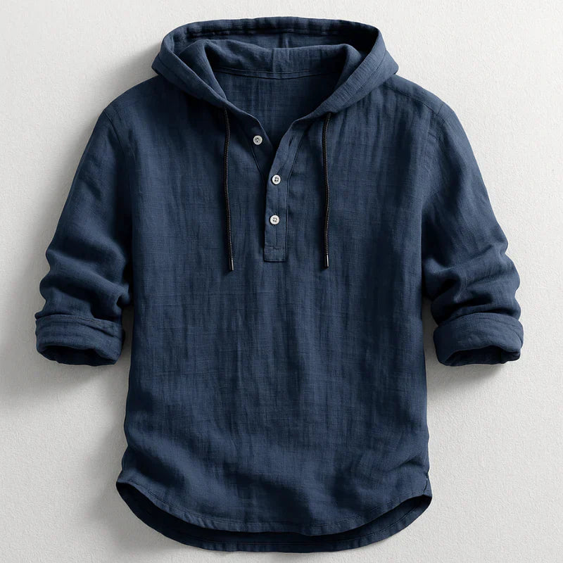 Beckford - camicia in lino traspirante con cappuccio