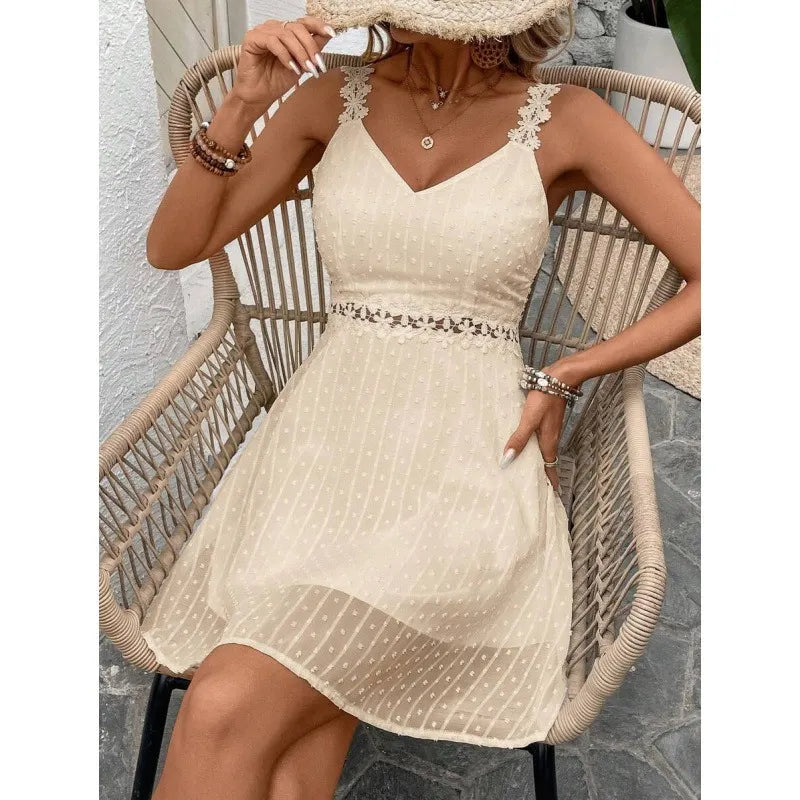 Noelline - Miniabito con spalline ricamate