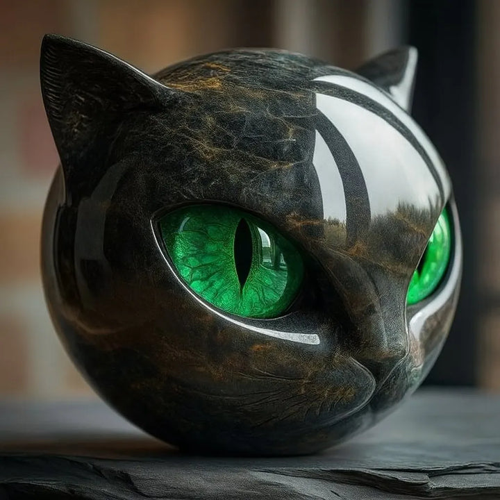 Bellanora - ornamento scultoreo a testa di gatto
