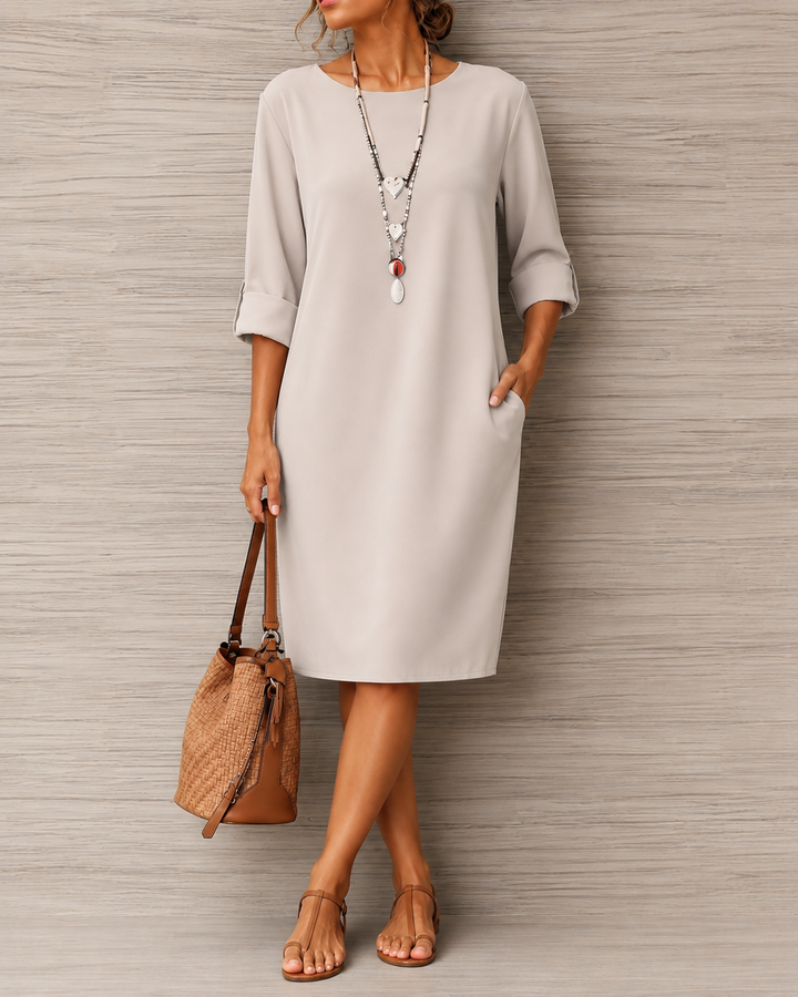Delya - Abito midi drappeggiato