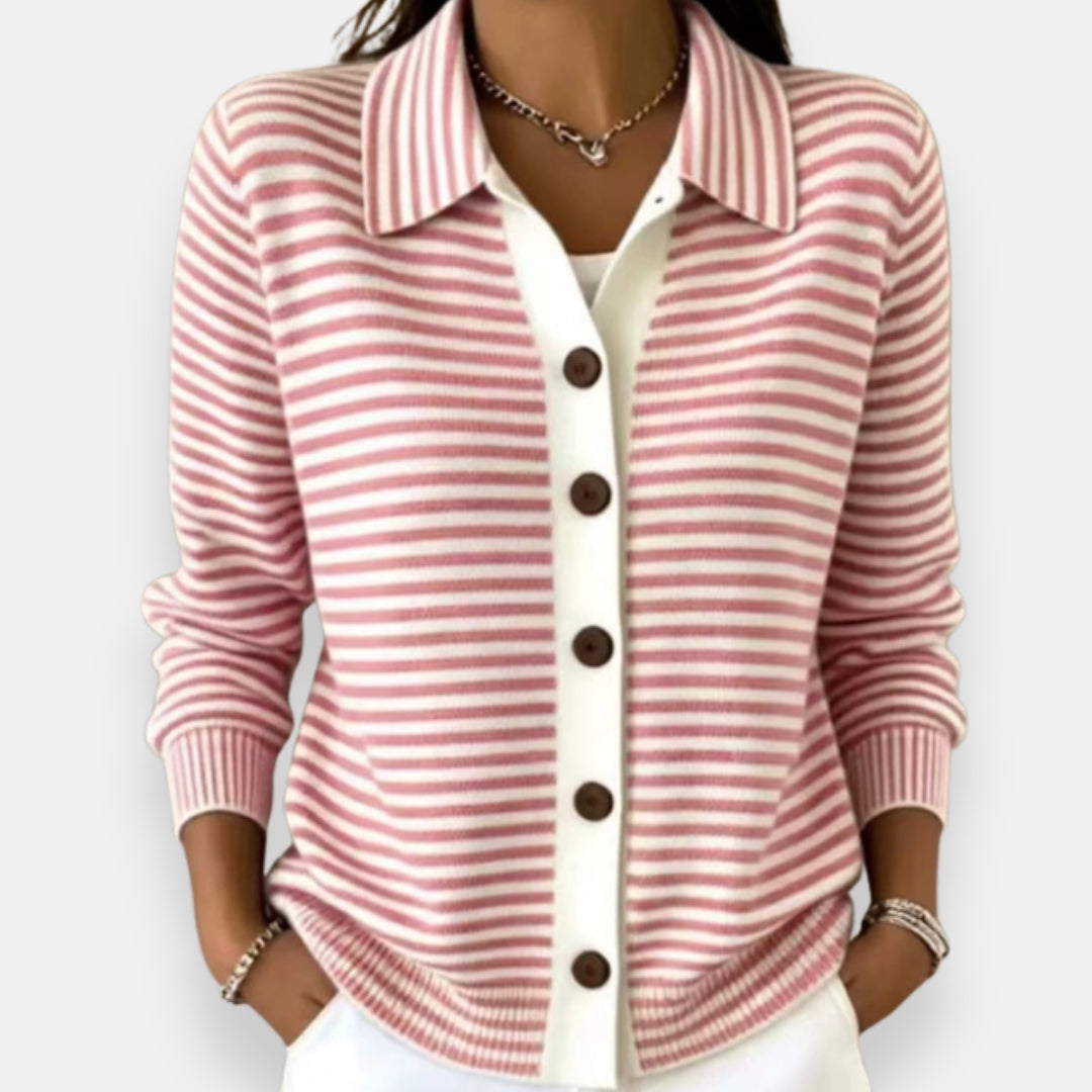 Briana - Cardigan a righe dal tocco morbido