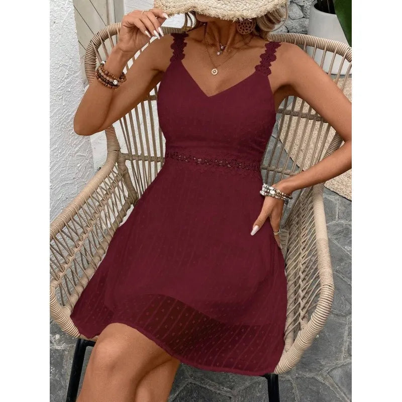 Noelline - Miniabito con spalline ricamate