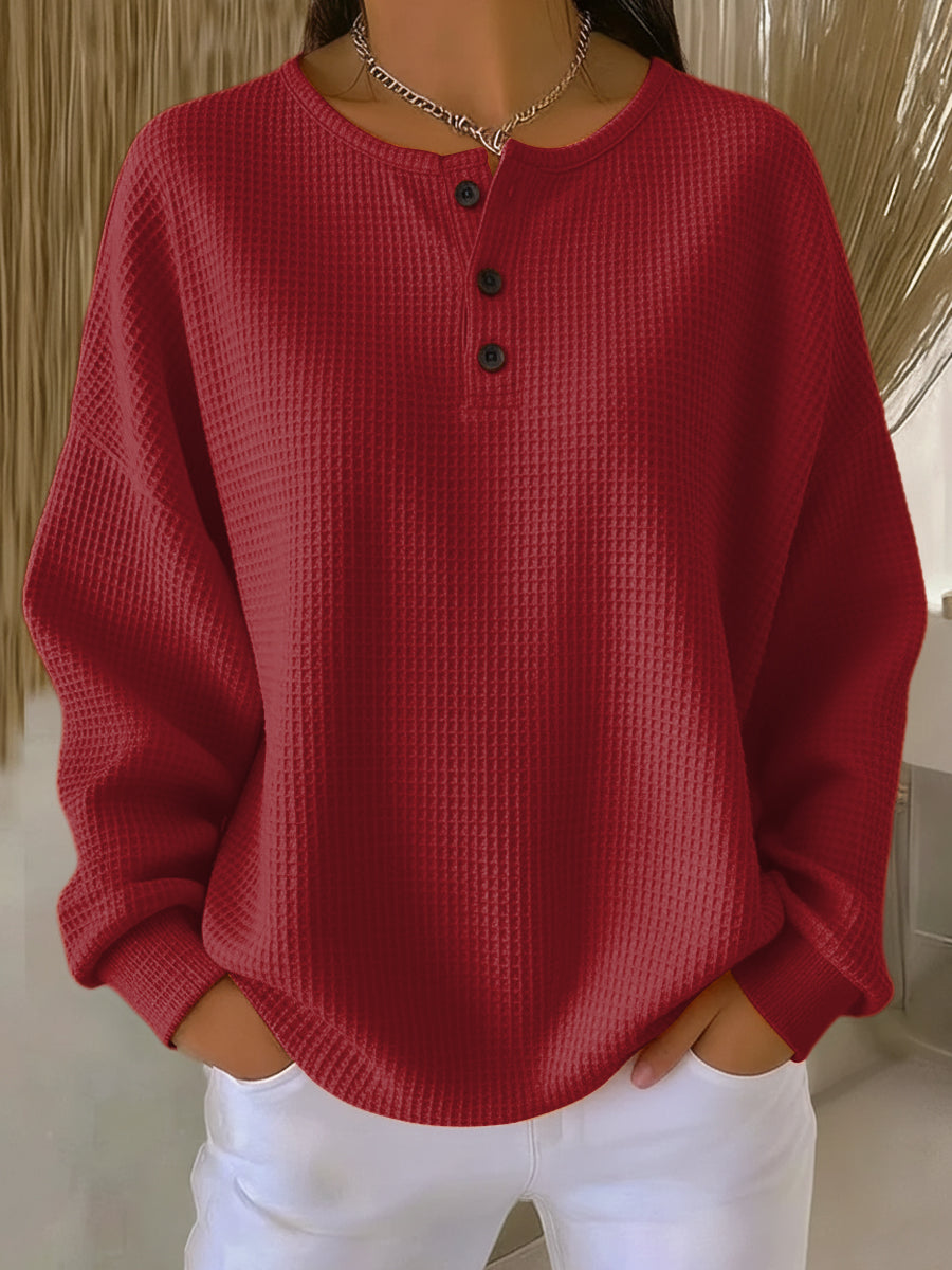 Carabelle - Felpa Henley testurizzata
