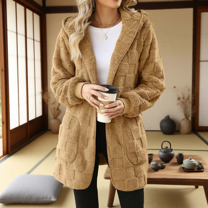 Zinnabelle - Cardigan con cappuccio effetto peluche
