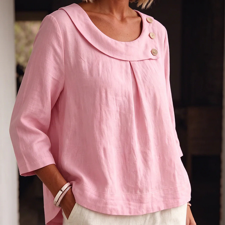 Brionelle - Blusa in lino morbida al tatto