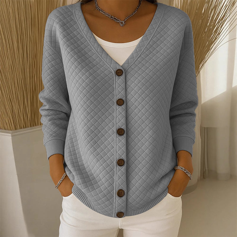 Delavie - Cardigan a bottoni in maglia trapuntata