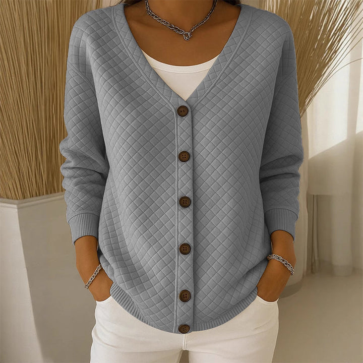 Delavie - Cardigan a bottoni in maglia trapuntata