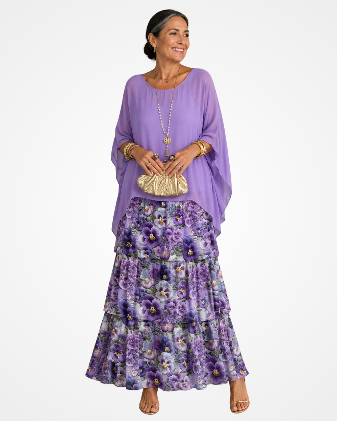 Sylvia - Abito maxi fluido soft touch