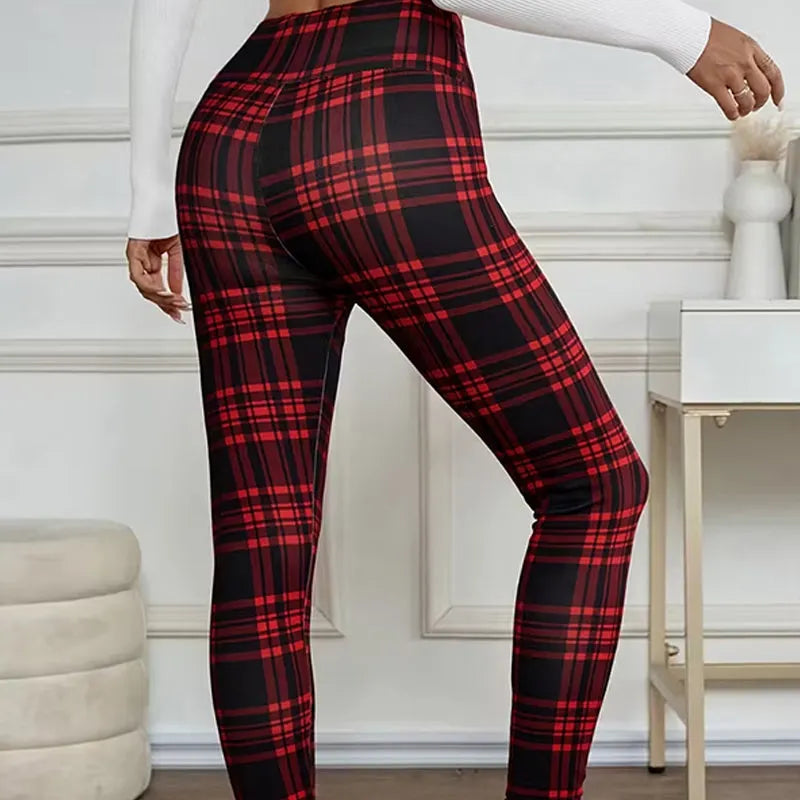 Estelyn - Leggings stretch a quadri classici