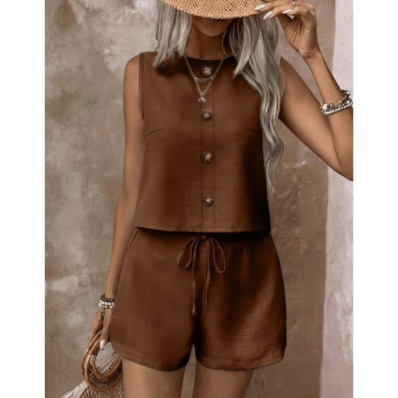 Abilene - Coordinato top e pantaloni testurizzati