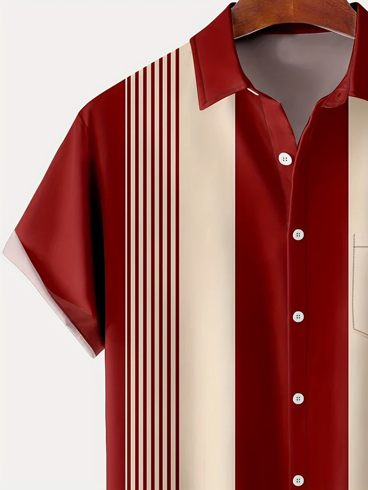 Morpeth - Camicia a righe vintage con bottoni