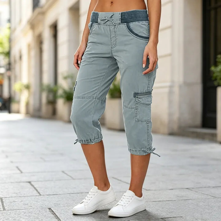 Astrelia - Pantaloni cargo capri stile utility