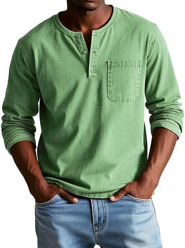 Emmett - Maglia Henley a tocco morbido